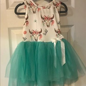 New, Cow Skull Tutu Dress